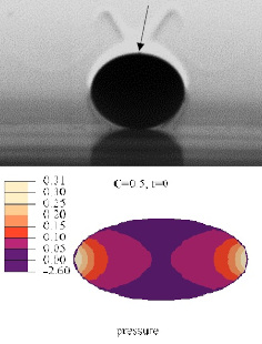 Shape relaxation of a gelling droplet